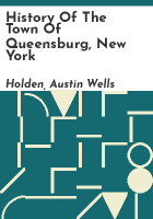History_of_the_town_of_Queensburg__New_York